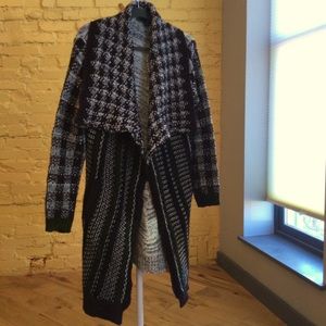 Bulky Jacket Sweater with Collar